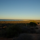 Blick hinunter zum Shell Beach